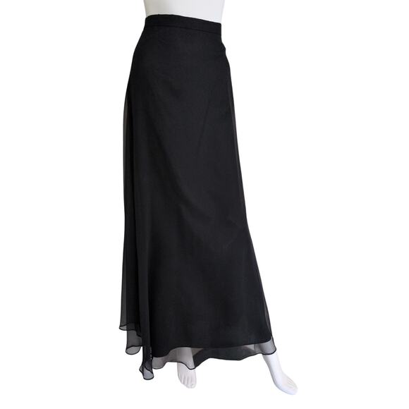 VTG Chiffon Maxi Skirt 16 Sheer Fairy Grunge Whimsigoth Witchy Romantic 90s Y2K - Picture 1 of 4